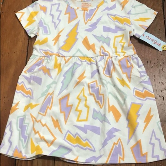 Cat & Jack Other - Cat & Jack Kids Lightning Print Dress - Multicolor
